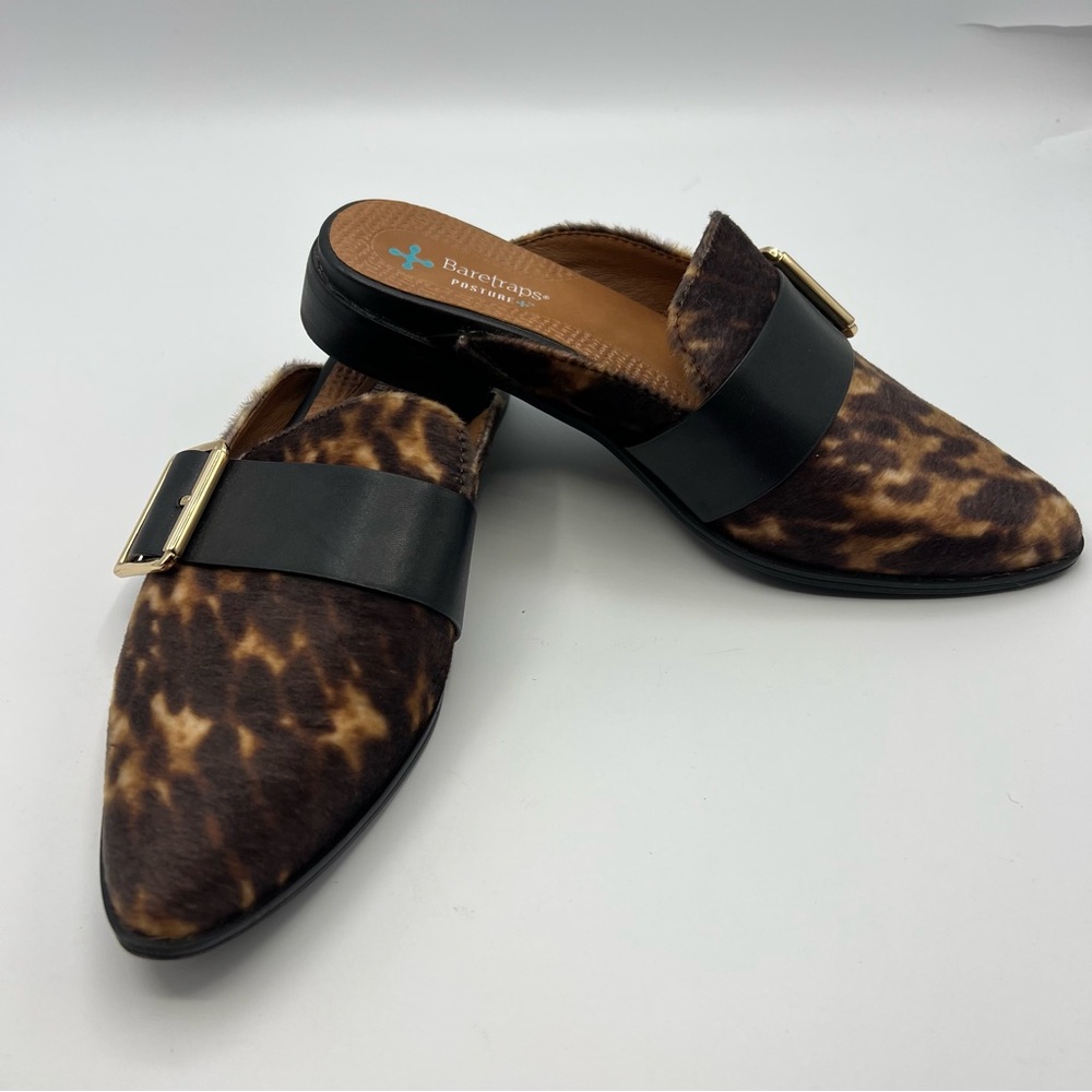 Baretraps Graycie Cheetah Print Vegan Mule Size 6M NWOT  Comfort Work Office